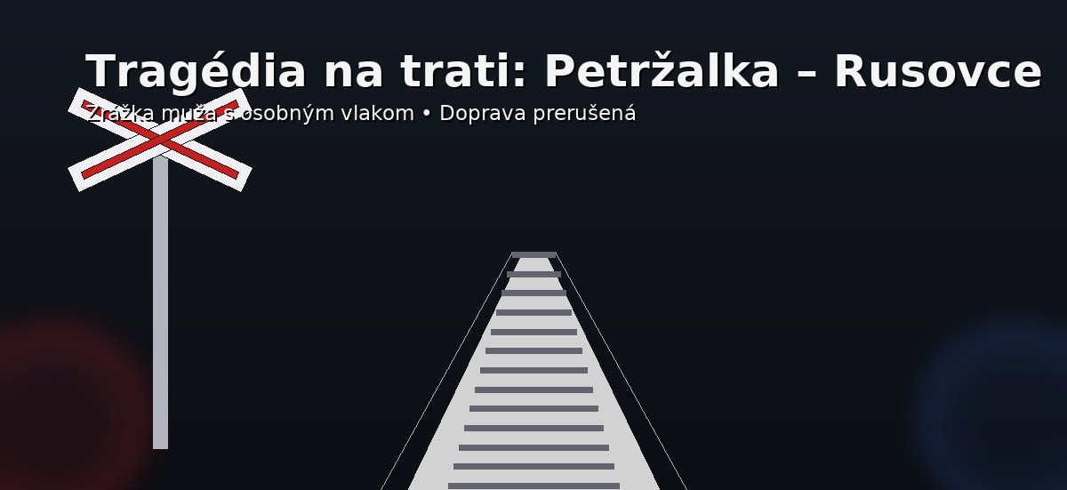 Tragédia na trati v Petržalke: Osobný vlak zrazil muža