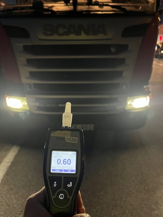 Opitý kamionista zastavený na hranici Čunovo – Rajka: 0,72 mg/l, skončil v cele
