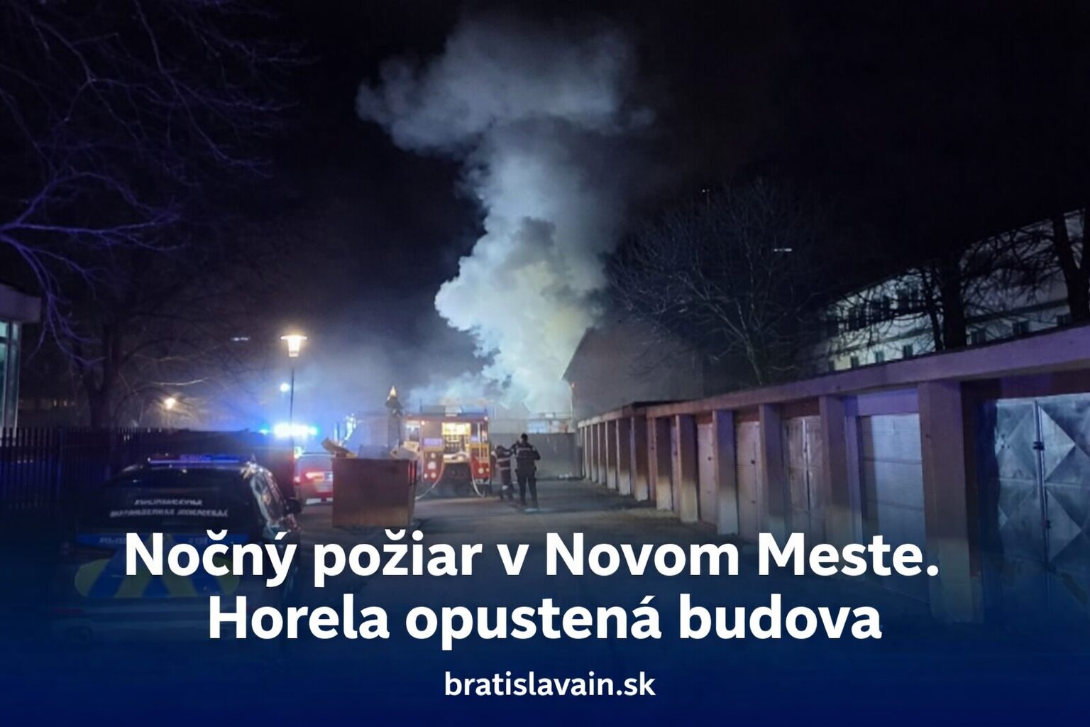 Nočný požiar v bratislavskom Novom Meste