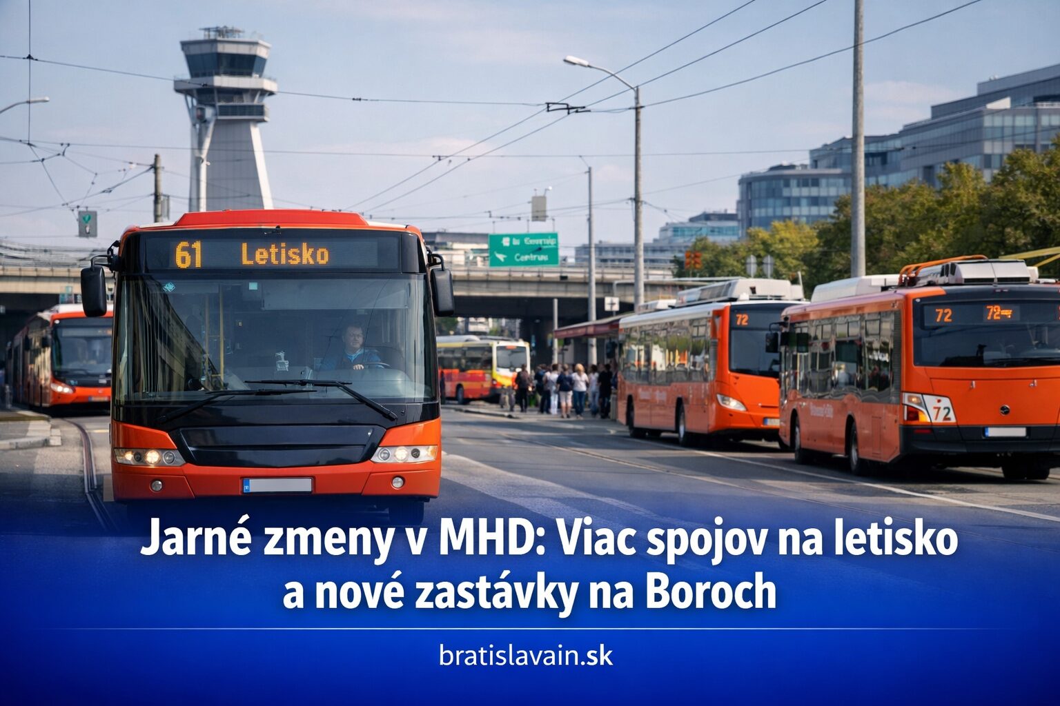 Jarné zmeny v MHD v Bratislave: Častejšie spoje na letisko aj nové zastávky na Boroch