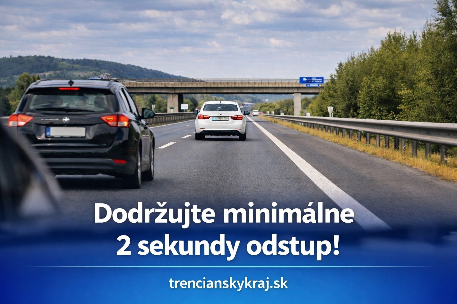 Prvé pravidlo bezpečnosti na diaľnici? Vzdialenosť medzi autami