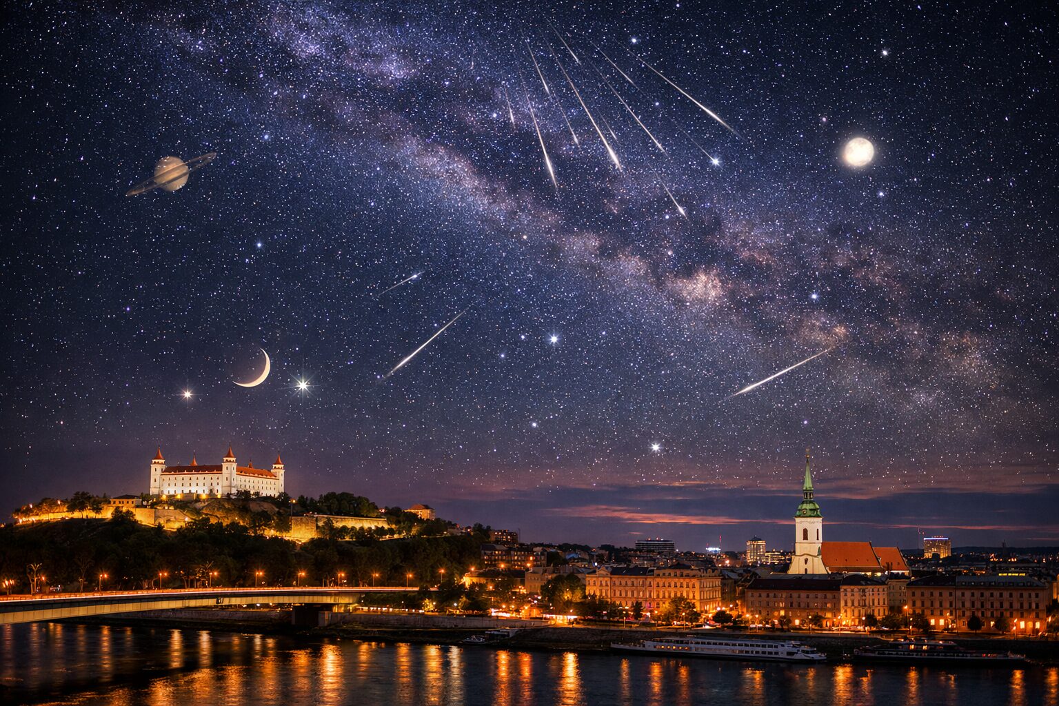 Aprílová obloha nad Bratislavou: čakajú nás padajúce hviezdy aj planéty