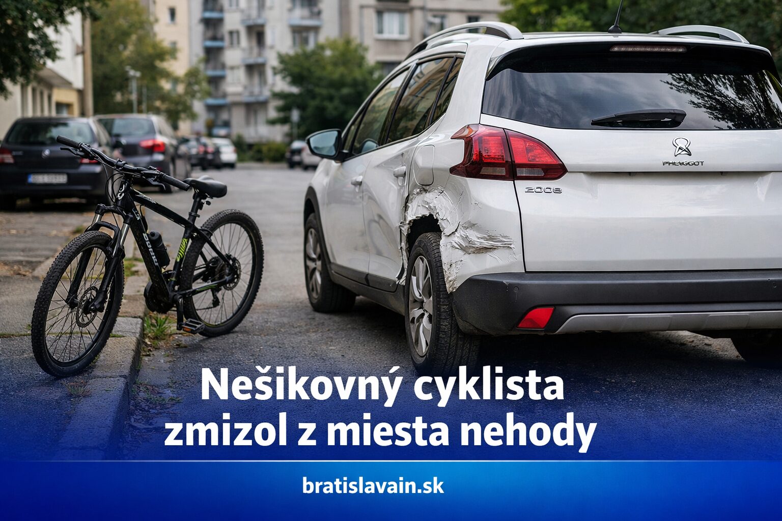 Nešikovný“ cyklista zmizol z miesta nehody. Polícia teraz hľadá svedkov