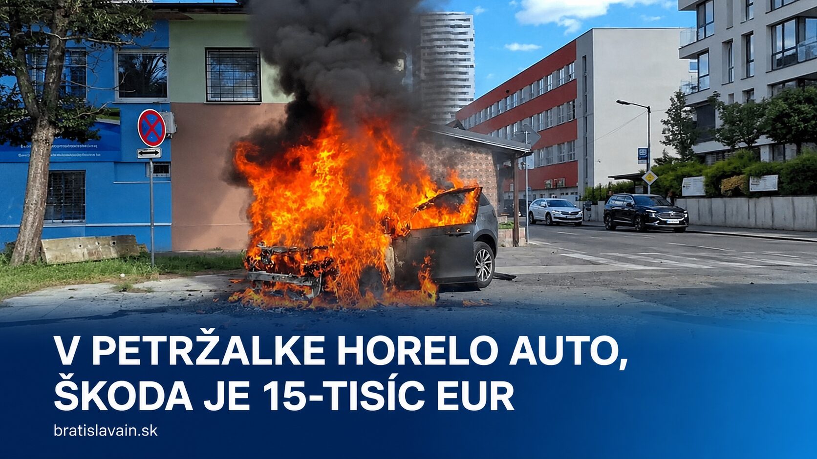 V Petržalke horelo auto, škoda je 15-tisíc eur