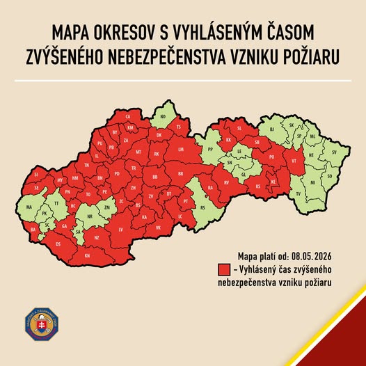 V Bratislave platí zvýšené nebezpečenstvo vzniku požiaru. Hasiči vyzývajú na opatrnosť