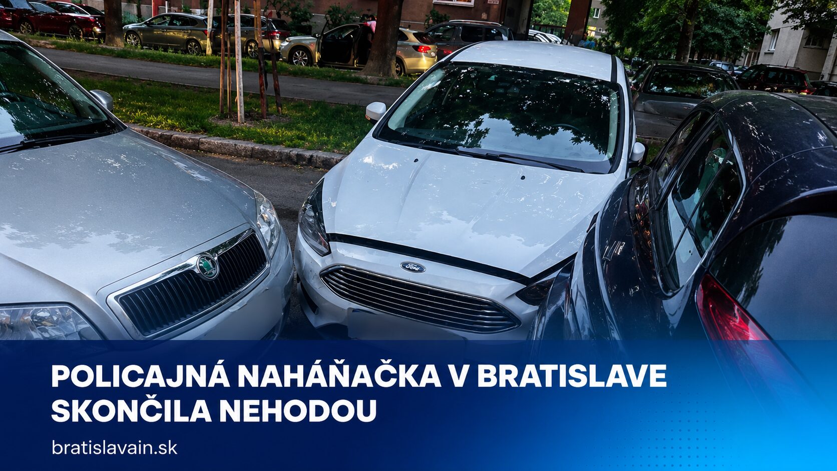 Policajná naháňačka v Bratislave skončila nehodou. Vodič unikal po Prievozskej ulici