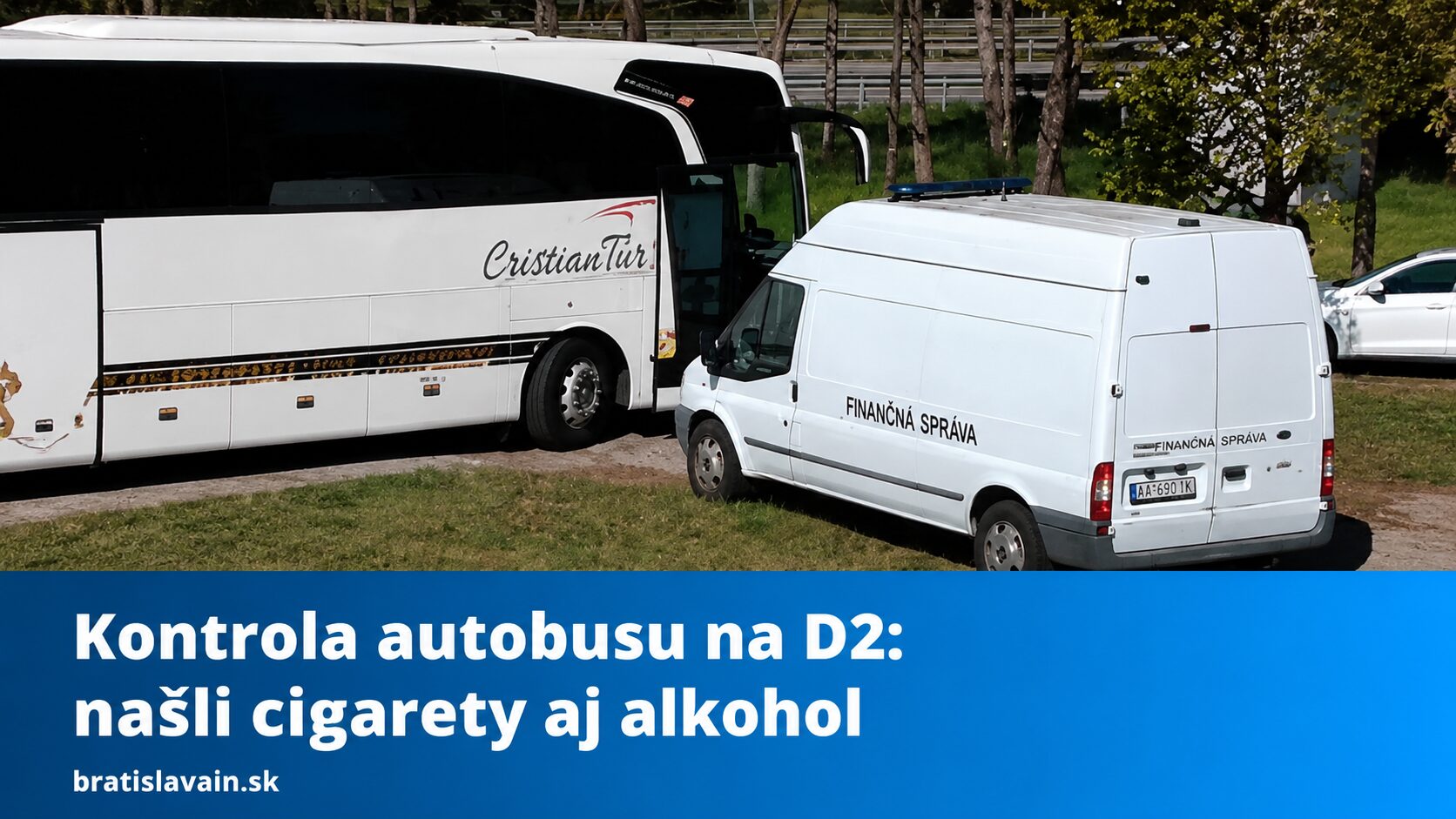 V medzinárodnom autobuse našli cigarety aj alkohol bez slovenských kontrolných známok