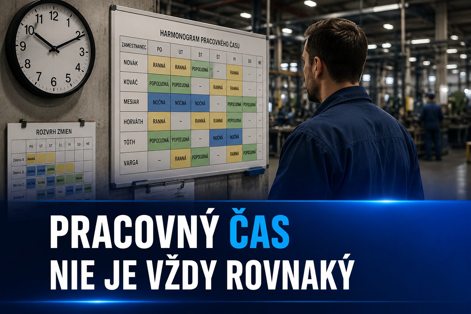 Pracujete na zmeny? Inšpekcia práce vysvetľuje rozdiel medzi nerovnomerne rozvrhnutým pracovným časom a kontom pracovného času
