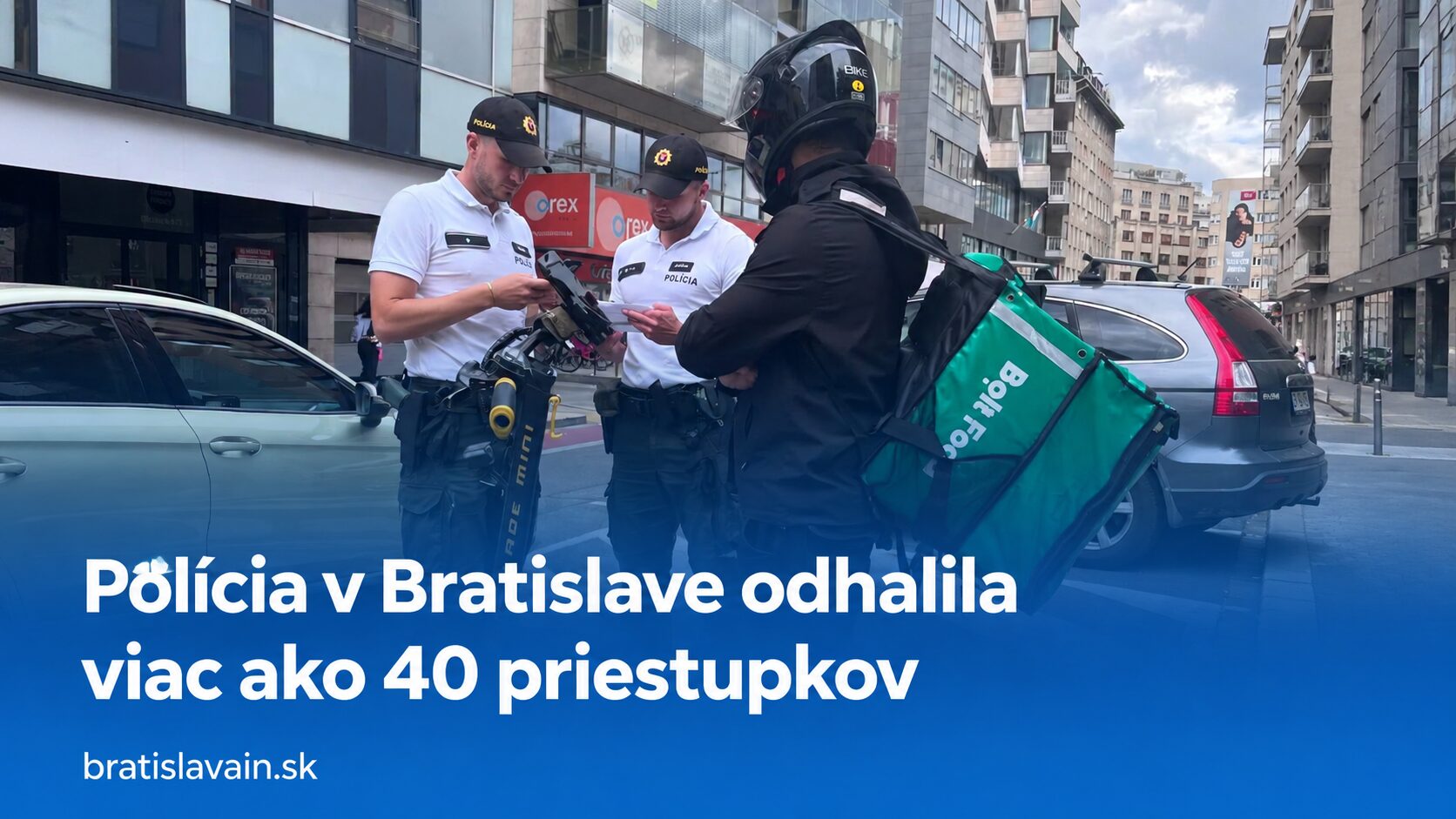 Polícia v Bratislave skontrolovala taxikárov aj kuriérov. Rozdala desiatky pokút