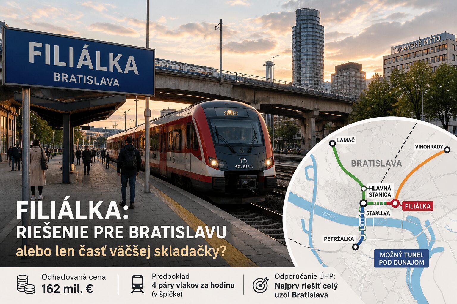 Filiálka za 162 miliónov? Štát odporúča najprv vyriešiť celý železničný uzol Bratislava