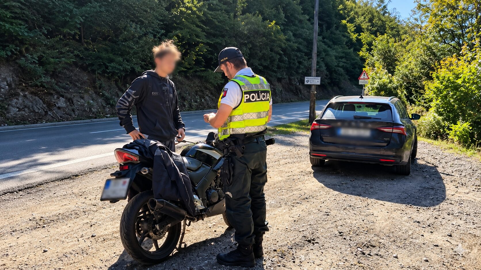 Na Pezinskej Babe jazdil v protismere. Na motocykel nemal potrebné oprávnenie